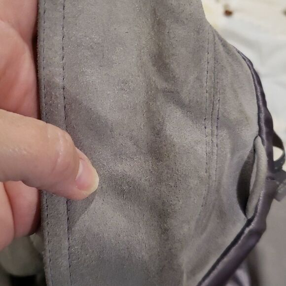 Very Nice Ann Taylor Gray Suede Leather Jacket Sz S - Picture 9 of 13
